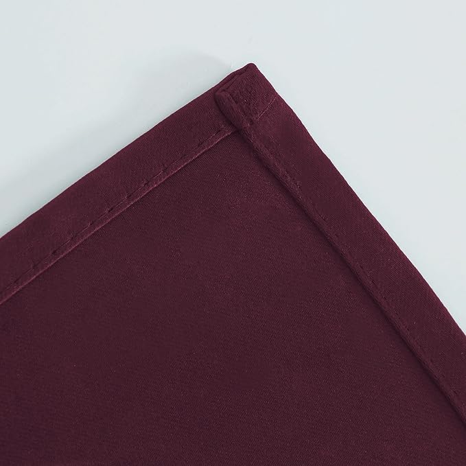 LEMOMO Blackout Curtains 66 x 84 inch/Burgundy Red Curtains Set of 2