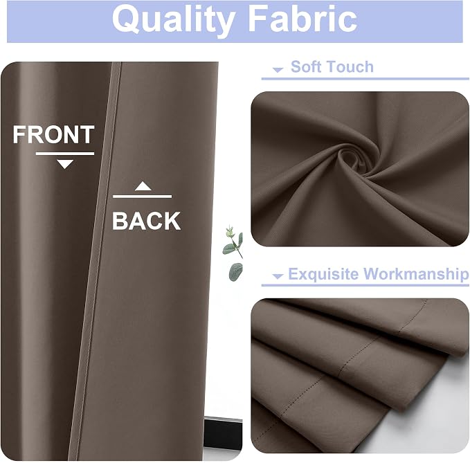 Simplebrand Ava Brown Blackout Curtains