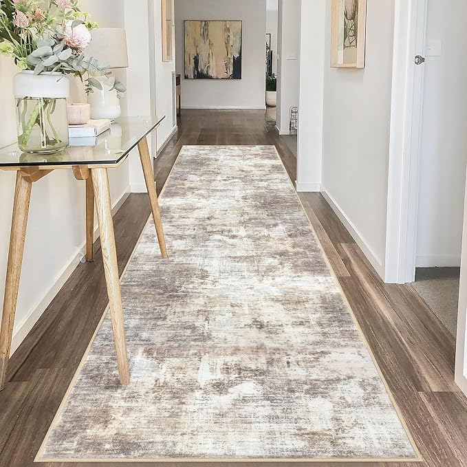 IOHOUZE Abstract Runner Rug 3x10 Ft Washable Runners