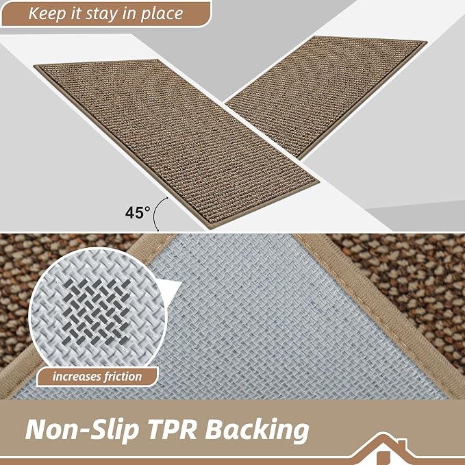 BEQHAUSE Kitchen Rugs 32"x48", Non-Slip Kitchen Mats