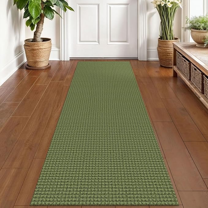 KOZYFLY Runners for Hallways 2x6 ft Washable Kitchen Runner Non Slip Rubber
