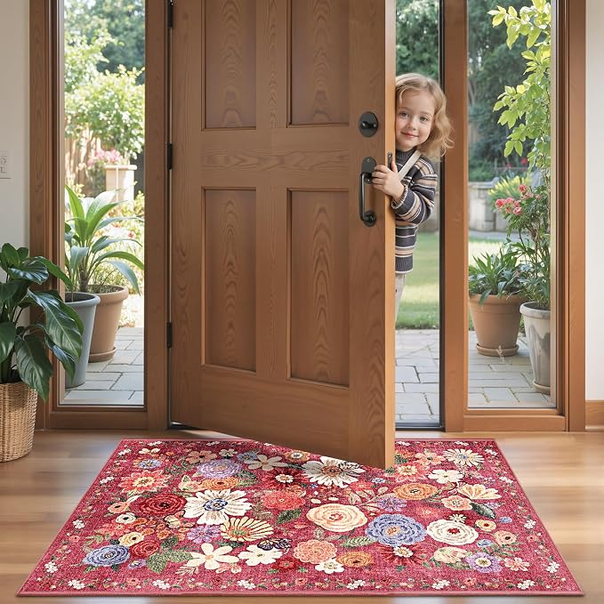 2x5 Entryway Runner Rugs, Non Slip Washable Rugs