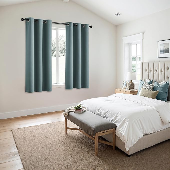 MIULEE Dusty Blue Blackout Curtains