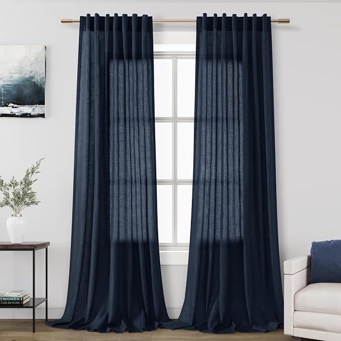 Navy Blue Curtains 84 inch Length
