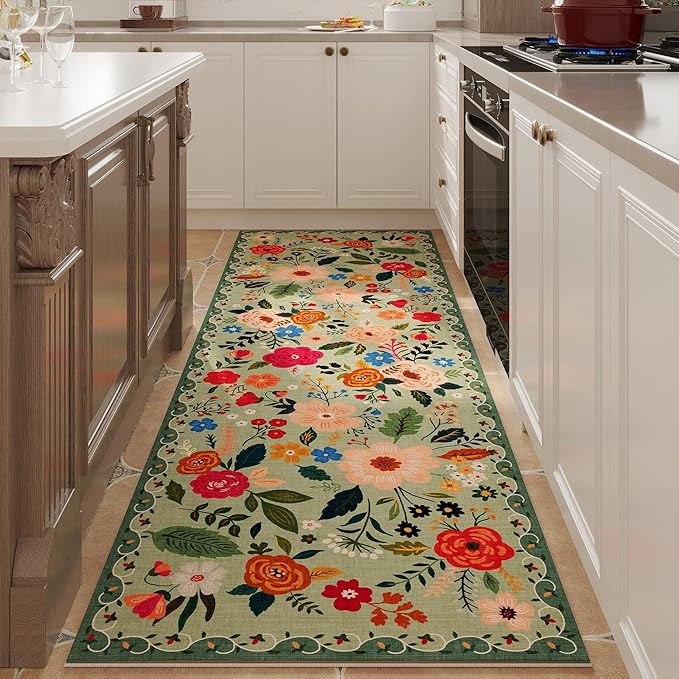 Rugcomf Runner Rug for Hallways Kitchen Rug Non Slip 2'6''x8' Washable Runner