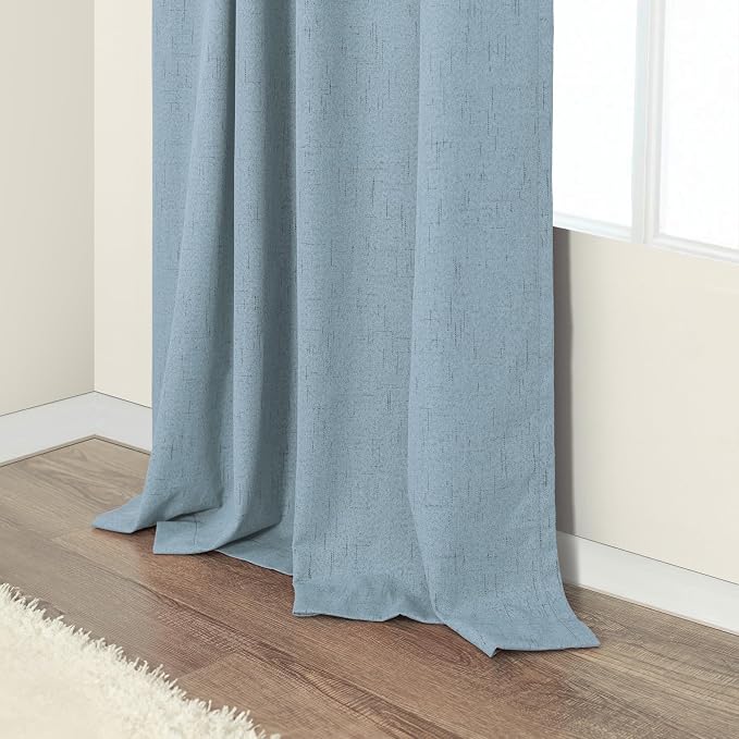 Light Blue Room Darkening Curtains