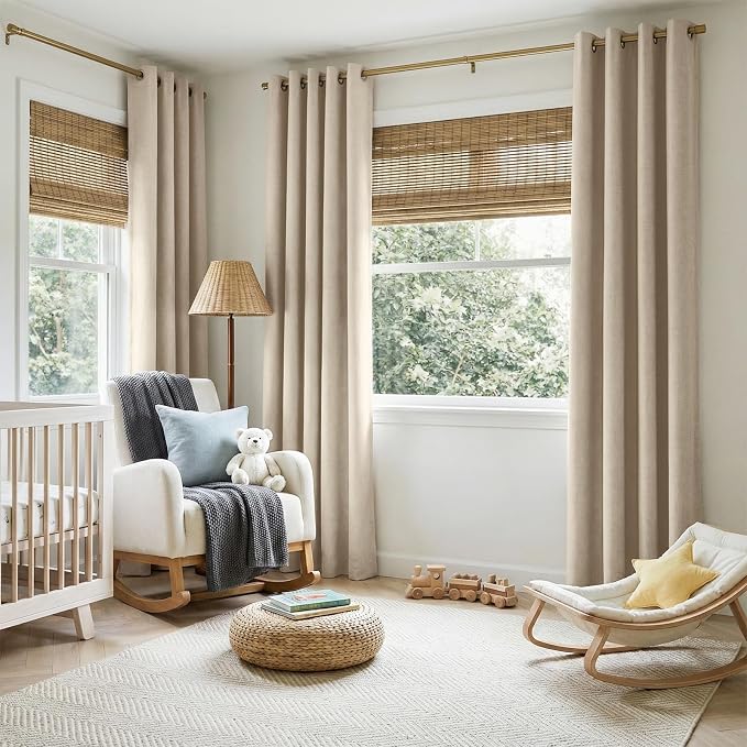 100% Blackout Shield Linen Blackout Curtains