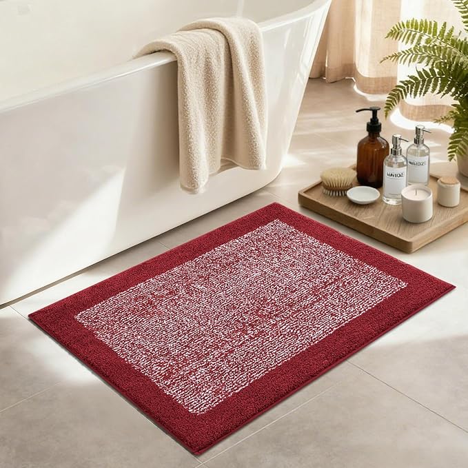 Bathroom Rugs 30x20 Non Slip Washable, Soft Absorbent Quick Dry Mats