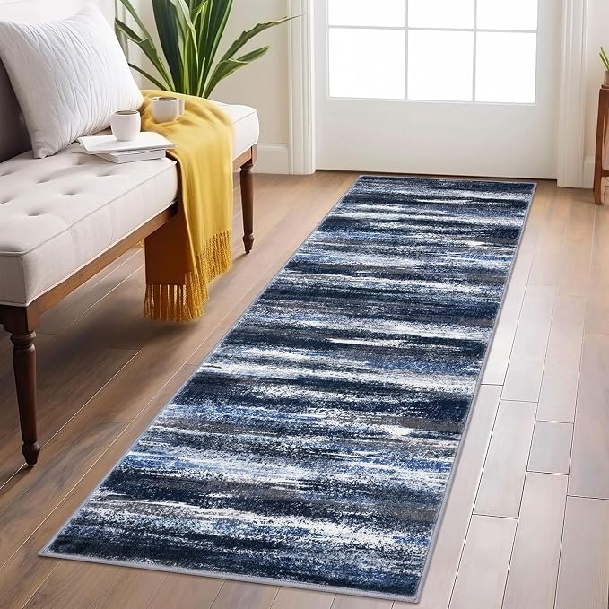 Lansny Modern Abstract Runner Rug 2x6