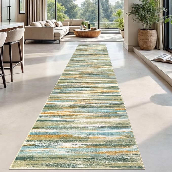 Lansny Modern Abstract Runner Rug 2.6x18