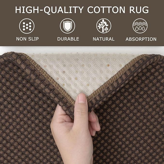 KOZYFLY Runners for Hallways 2x7 ft Washable Kitchen Runner Non Slip Rubber