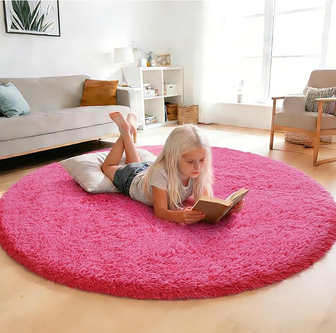 yulidayang Fluffy Round Area Rugs