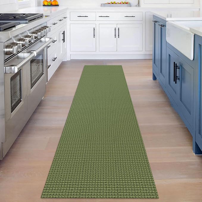 KOZYFLY Runners for Hallways 2x8 ft Washable Kitchen Runner Non Slip Rubber