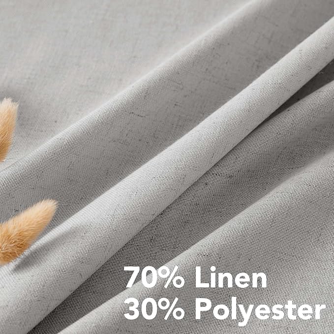 H.VERSAILTEX Elegant Natural Linen Blended Energy Efficient Light Filtering