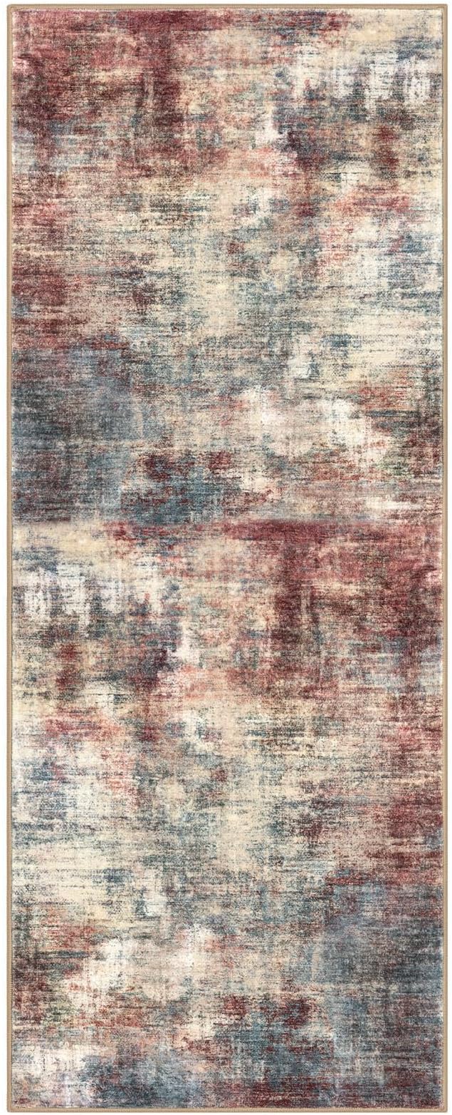 IOHOUZE Abstract Runner Rug 3x8 Ft Washable Runners