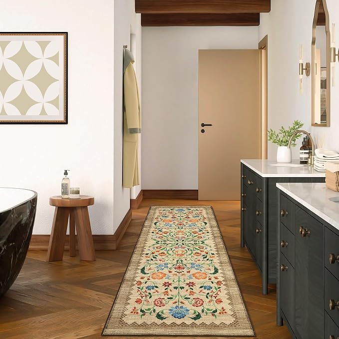 GarveeHome Floral Rug 2.5x10 Runners