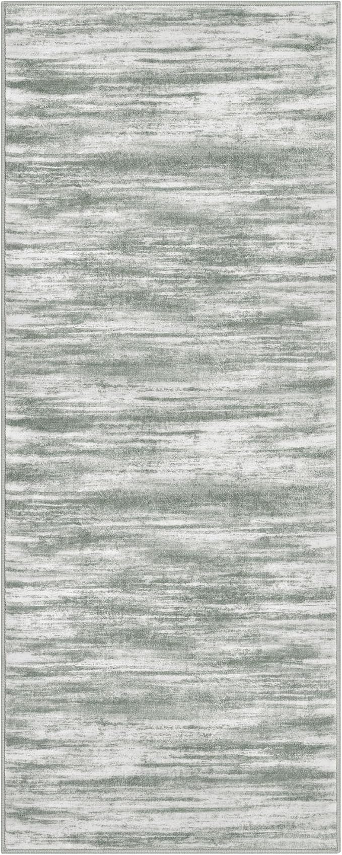 KOZYFLY Kitchen Runner Rug for Hallway Non-Slip Modern Abstract Runner Rug 2x5