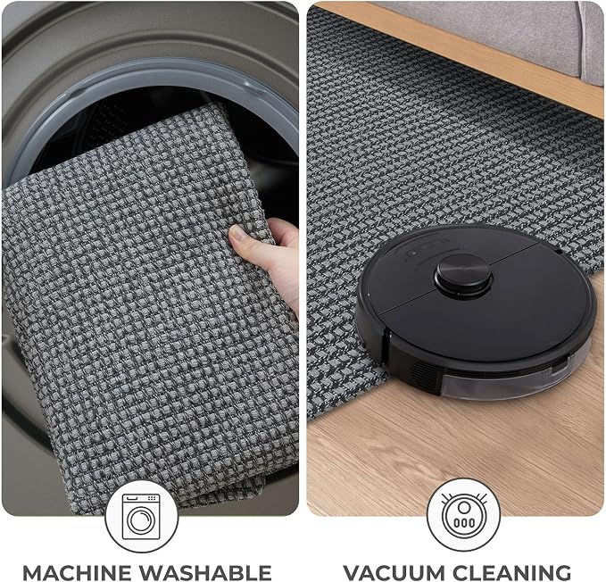KOZYFLY Runners for Hallways 2x7 ft Washable Kitchen Runner Non Slip Rubber