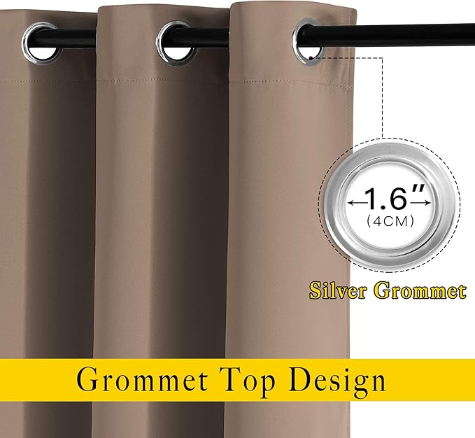 NICETOWN Light Reducing Grommet Curtains