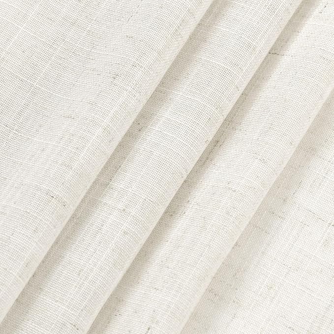Cream Linen Curtains 108 inches Long
