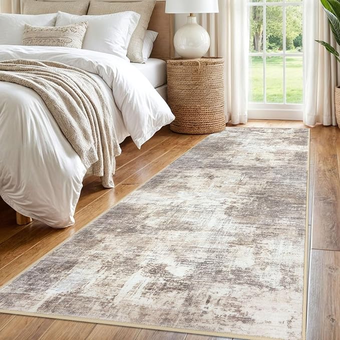 IOHOUZE Abstract Runner Rug 3x8 Ft Washable Runners