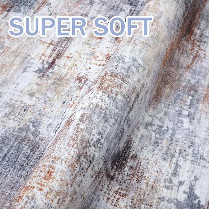 IOHOUZE Abstract Runner Rug 2x6 Ft Washable Runners