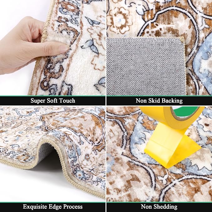 HEBE Washable Area Rug