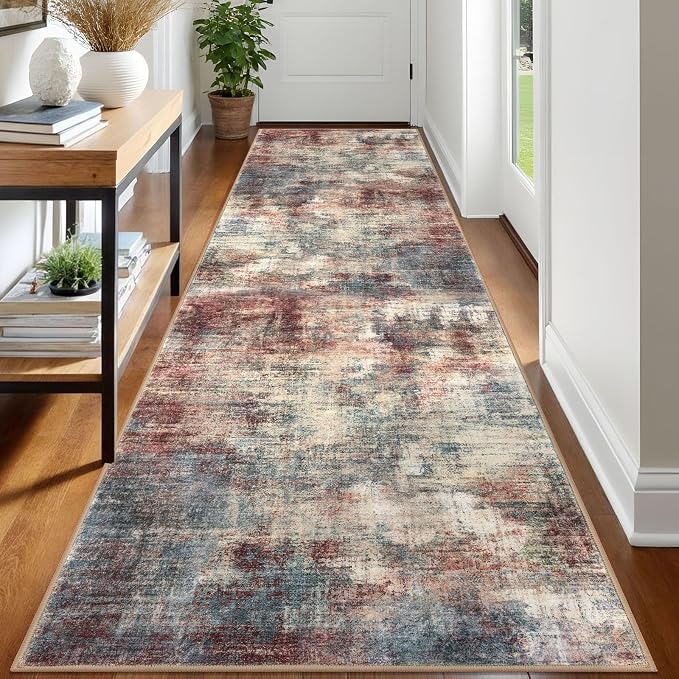 IOHOUZE Abstract Runner Rug 3x12 Ft Washable Runners