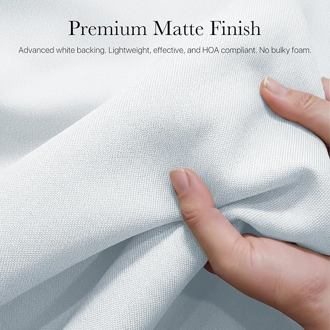 NICETOWN Farmhouse 100% Blackout Linen Curtains
