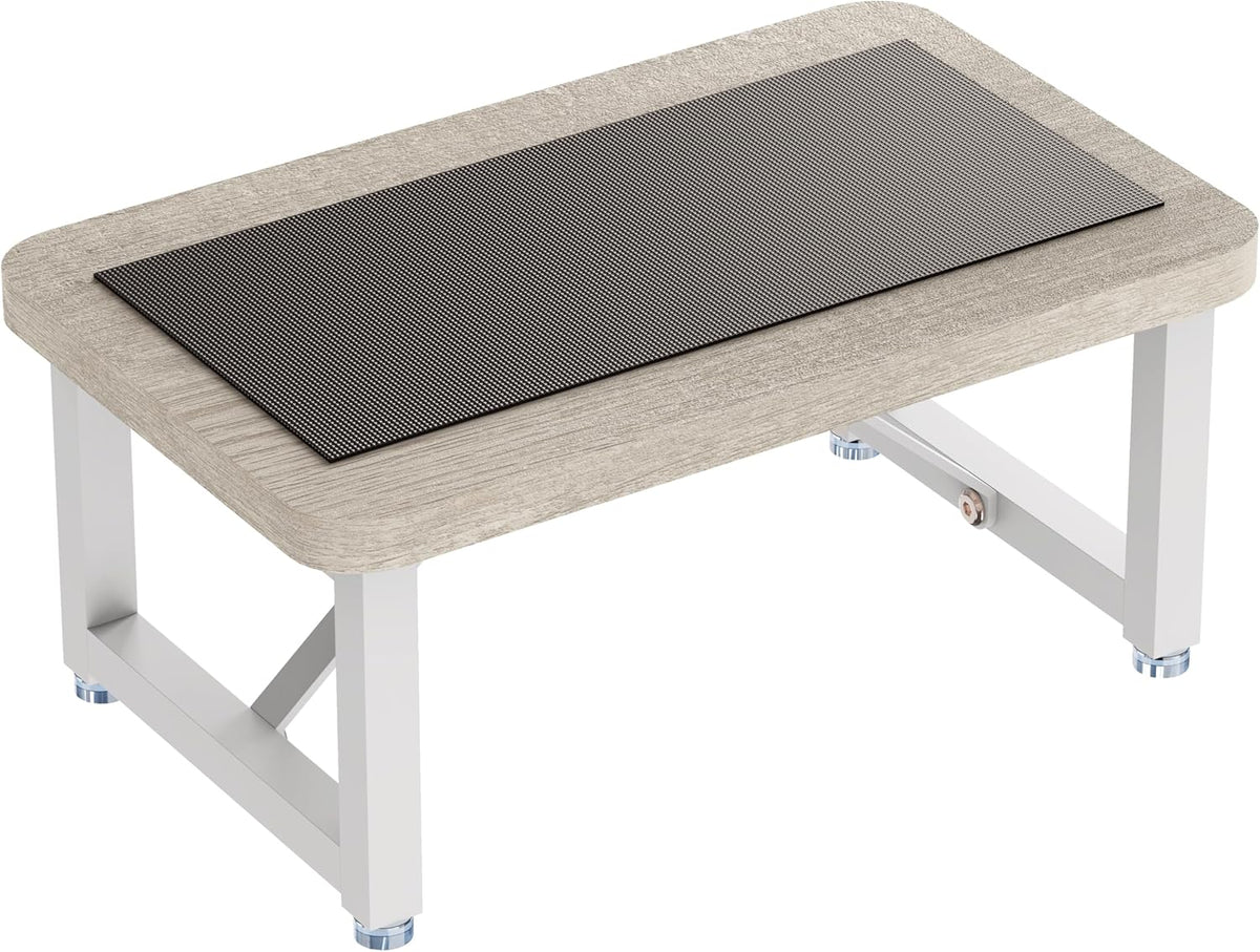 One Step Stool, Wooden Foot Stool for Adults, Heavy Duty Small Stepping Stool for High Bed, Kitchen Counter, Natural