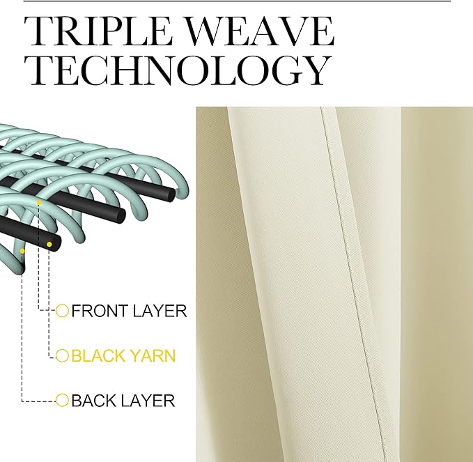 NICETOWN Room Darkening Curtain Panels