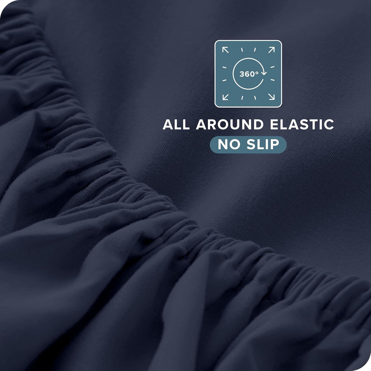 Bare Home Full XL Sheet Set - Luxury 1800 Ultra-Soft Microfiber Full Extra Long Bed Sheets - Double Brushed - Deep Pockets - Easy Fit - 4 Piece Set - Bed Sheets & Pillowcases (Full XL, Midnight Blue)