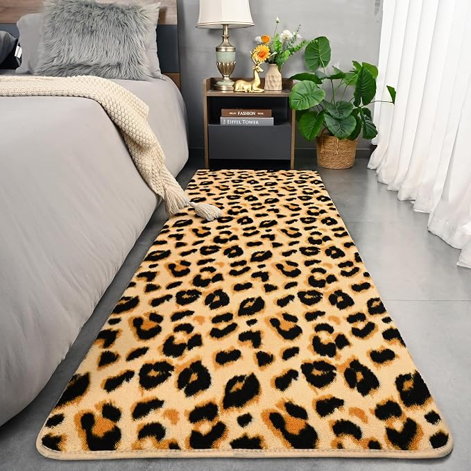 Amearea Soft Leopard Runner Rugs