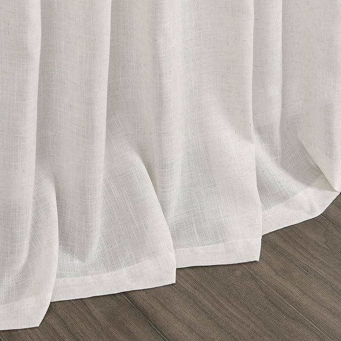 Nanspring Natural Linen Curtains 72 Inches Long