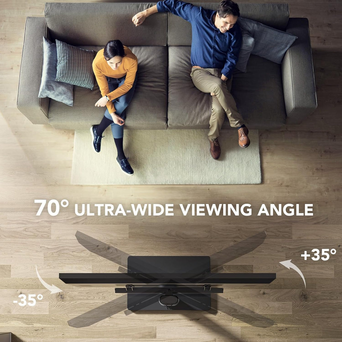 AX WABER Universal Floor TV Stand with Mount 70 Degree Swivel 9 Level Height Adjustable and Space Saving Design for Most 27 to 65 inch LCD, LED OLED TVs, Perfect for Corner & Bedroom AX1006TB