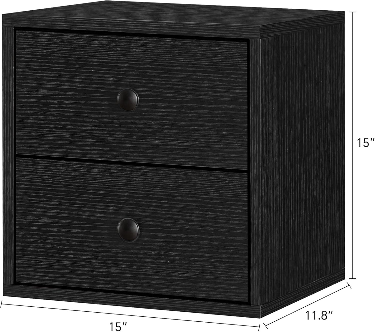 FUSUNBAO Magic DIY Cube Storage Organizer Stackable Cubes for Home Books Clothes Toy-Modular Cubby Storage System-Office Cubical-Bookcase Closet (Black, Drawer Cube)