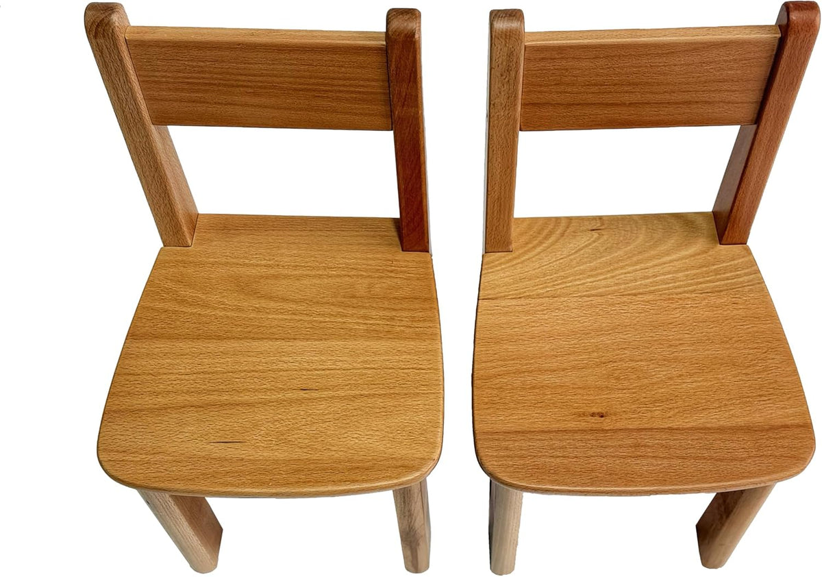 Pure Wood Solid Wood Children Chair for Kids, Kindergarten and Kids' Home Furniture-White(2 Same Chairs)