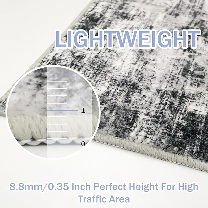 IOHOUZE Abstract Runner Rug 2x5 Ft Washable Runners
