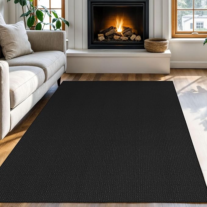 KOZYFLY Washable Area Rug 4x6 ft Non Slip Rubber Backed Living Room Rugs