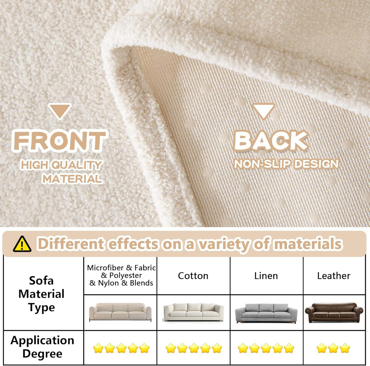 MYSKY HOME White Couch Cover Couch Covers for 3 Cushion Couch Sofa Pet Friendly Sectional Couch Covers L Shape Dog Couch Cover Protector for Sectional Sofa Covers Couch Protector, 91" x 150"