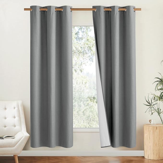 NICETOWN Linen Blackout Curtains