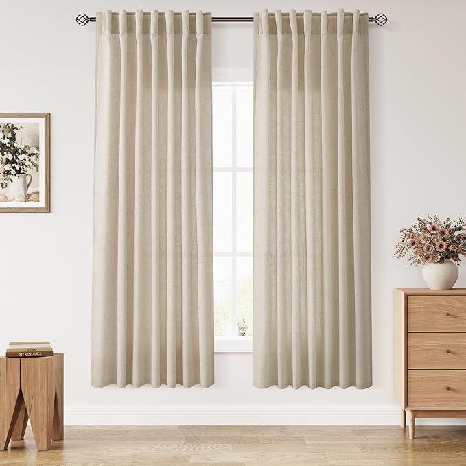 Nanspring Eggshell Beige Curtains