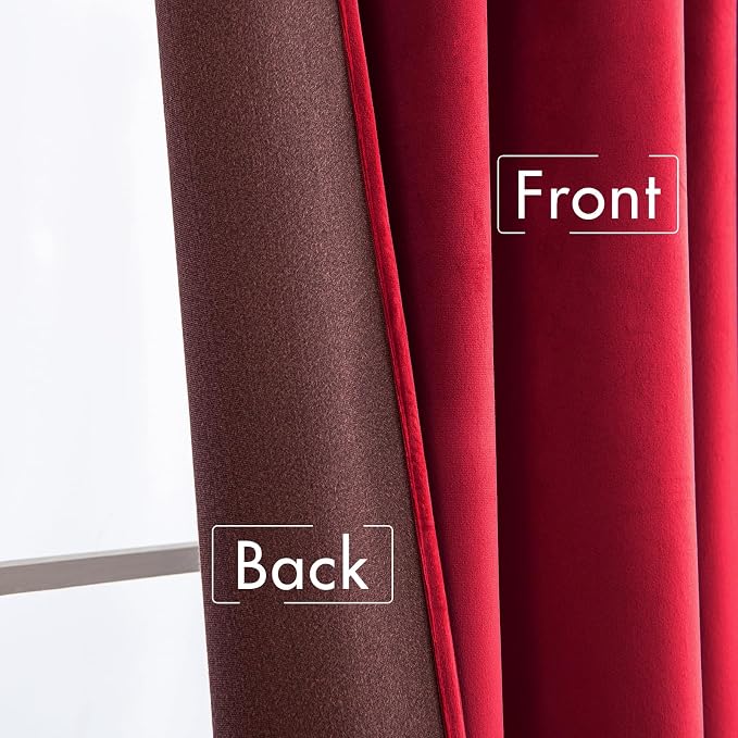 MIULEE Velvet Curtains 90 inches