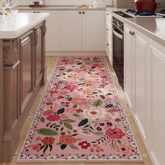 Rugcomf Runner Rug for Hallways Kitchen Rug Non Slip 2'6''x8' Washable Runner