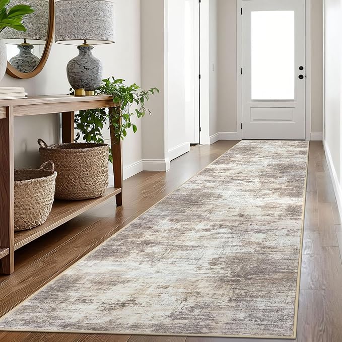 IOHOUZE Abstract Runner Rug 3x16 Ft Long Washable Runners