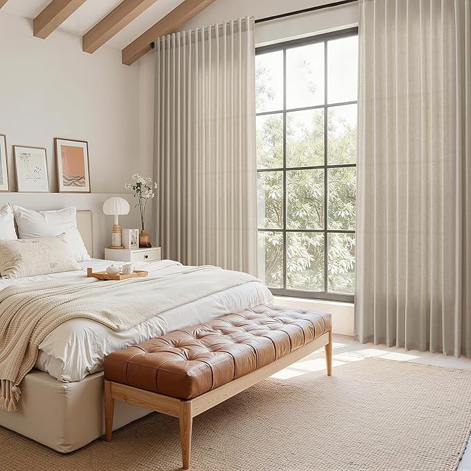 Nanspring Cobblestone Linen Curtains