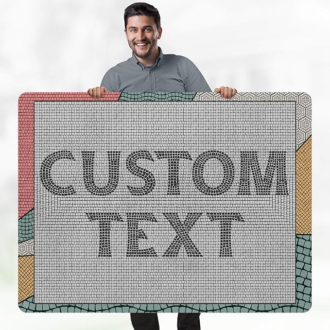 Custom Sign, Custom Street Sign, 11 Font Colors, 13 Font Styles, 4 Hole Options, 22 Sizes, 36x48 Inches, Rust Free DiBound, Fade Resistant, Made in USA by My Sign Center (Fauxsaic 2)