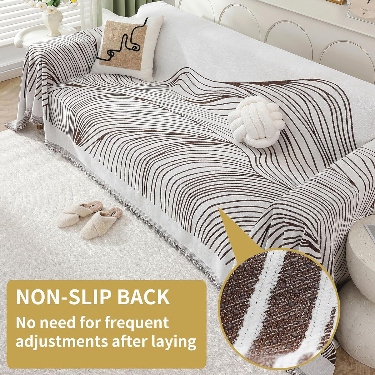 Non Slip Sofa Covers Couch Covers for 3 Cushion Couch Sofa Pet Friendly Washable Couch Covers for Sofa, Soft Thick Sectional Couch Covers L Shape Furniture Protector for Kids, Dogs 71" X118"