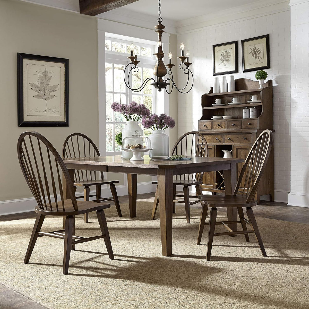 LIBERTY FURNITURE INDUSTRIES, INC. Hearthstone Ridge 5 Piece Rectangular Table Set