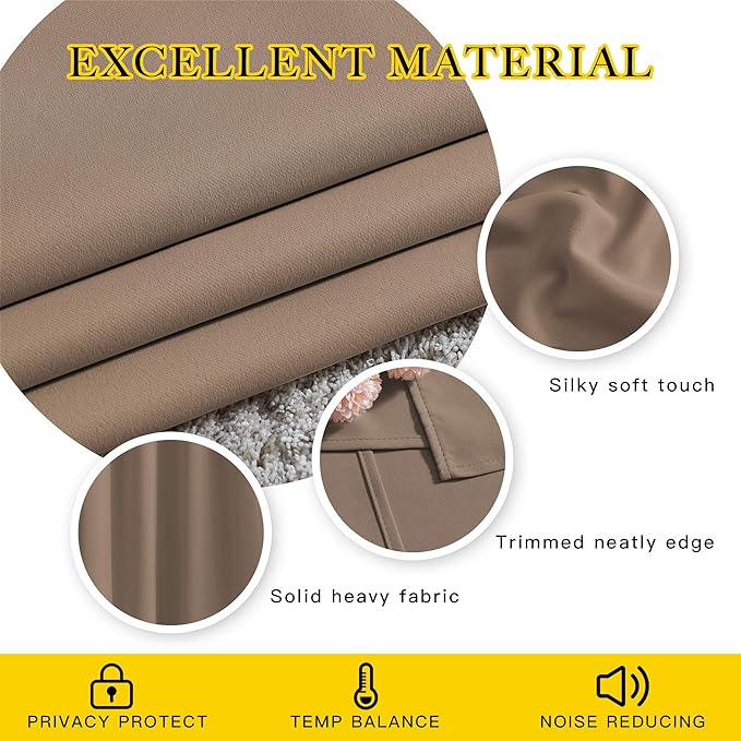NICETOWN Light Reducing Grommet Curtains